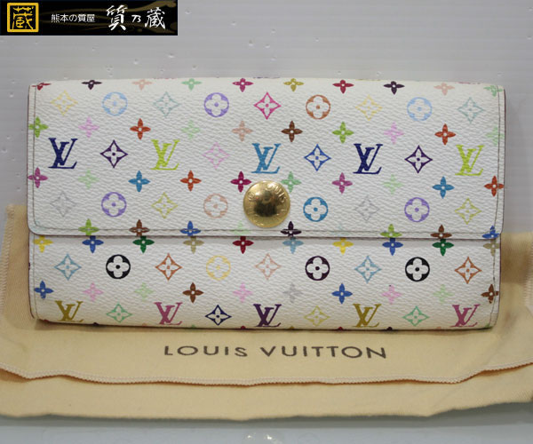 ルイヴィトンのマルチカラー白ポルトフォイユサラ長財布M93532を買取 | 買取専門店の熊本の質屋・質乃蔵