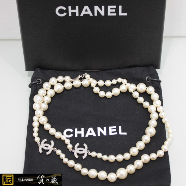 シャネルCHANELのココマークパール真珠ネックレス箱付を買取 | 買取専門店の熊本の質屋・質乃蔵